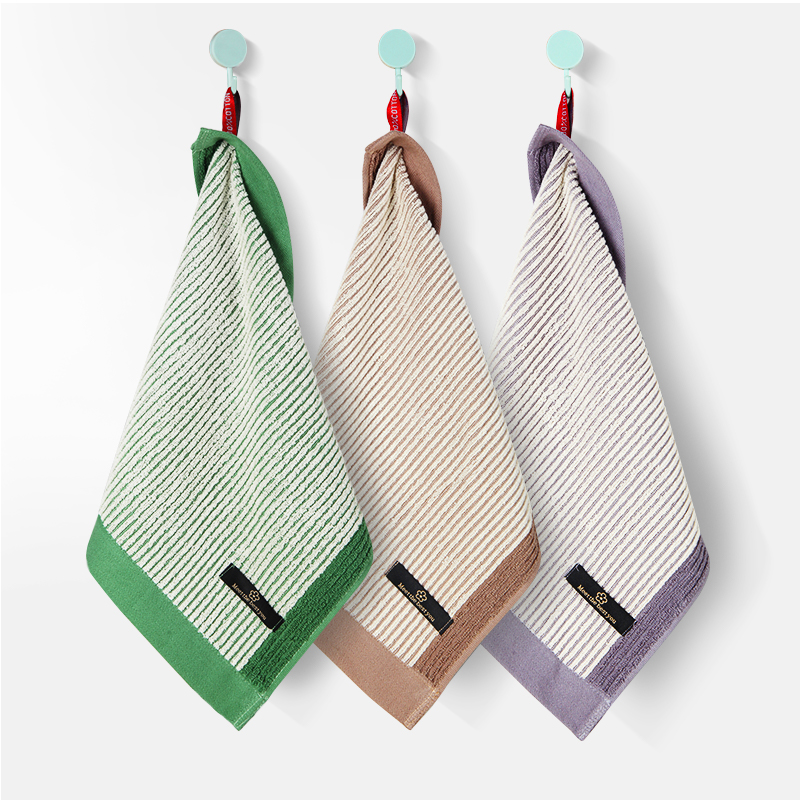 Zara Home Bathroom - 3 cotton square towels, soft, absorbent,