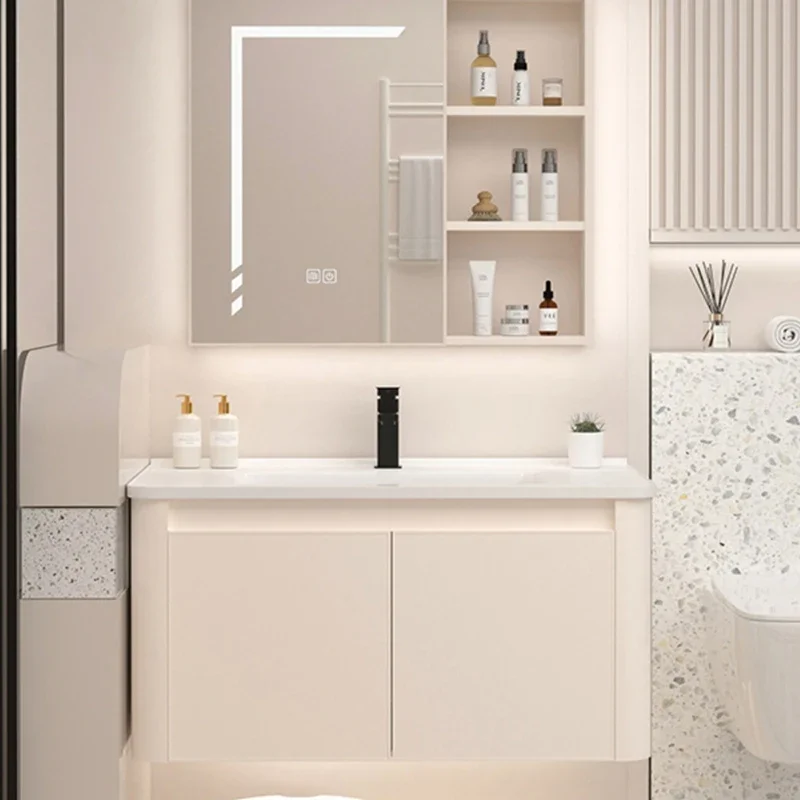 Home Bathroom Wash Basin - Accessories Closet Vanity Bathroom Cabinets Luxury