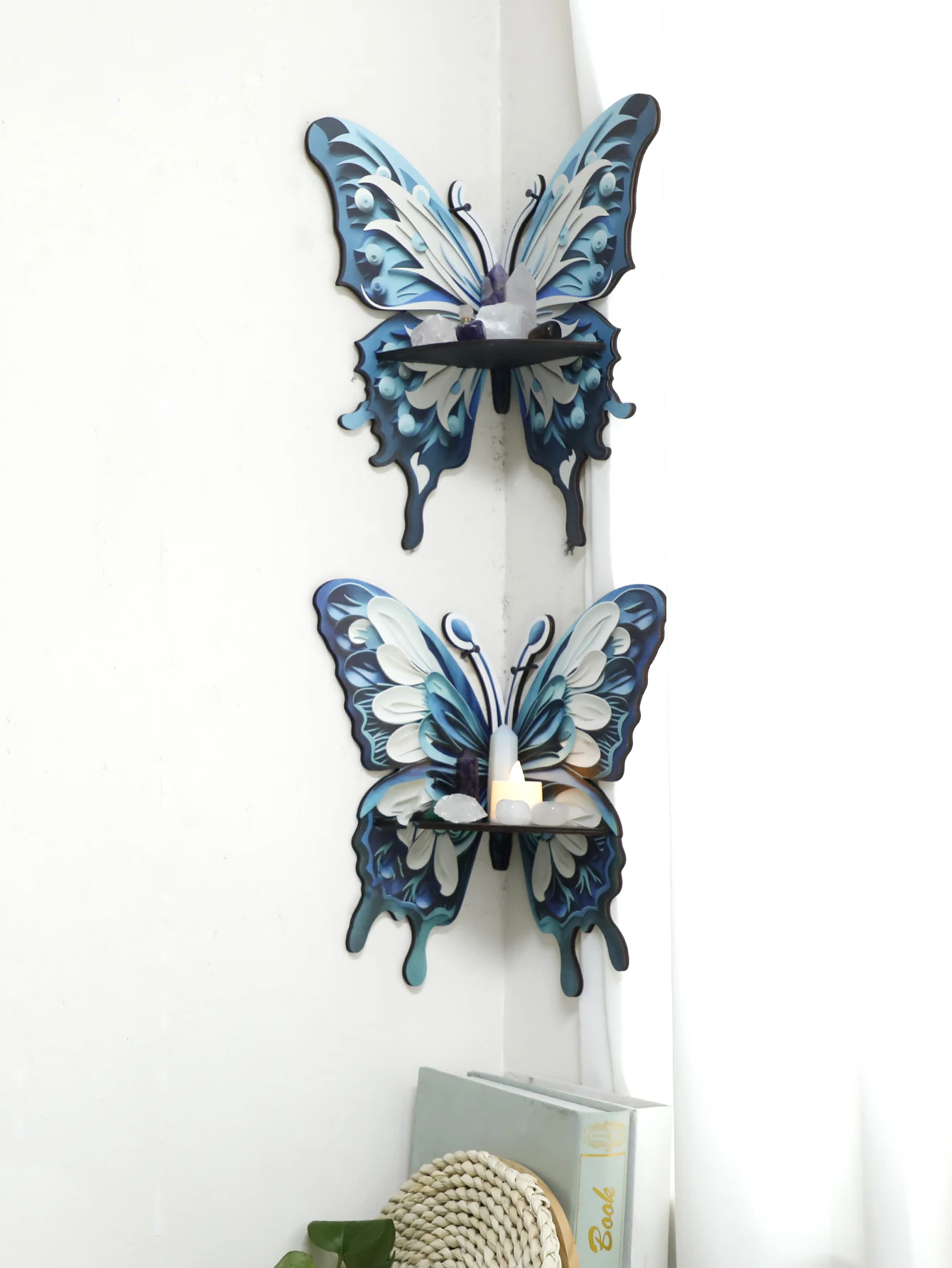 Three Color Butterfly Crystal  - Home Essentials Bathroom Rack 评论和价格
