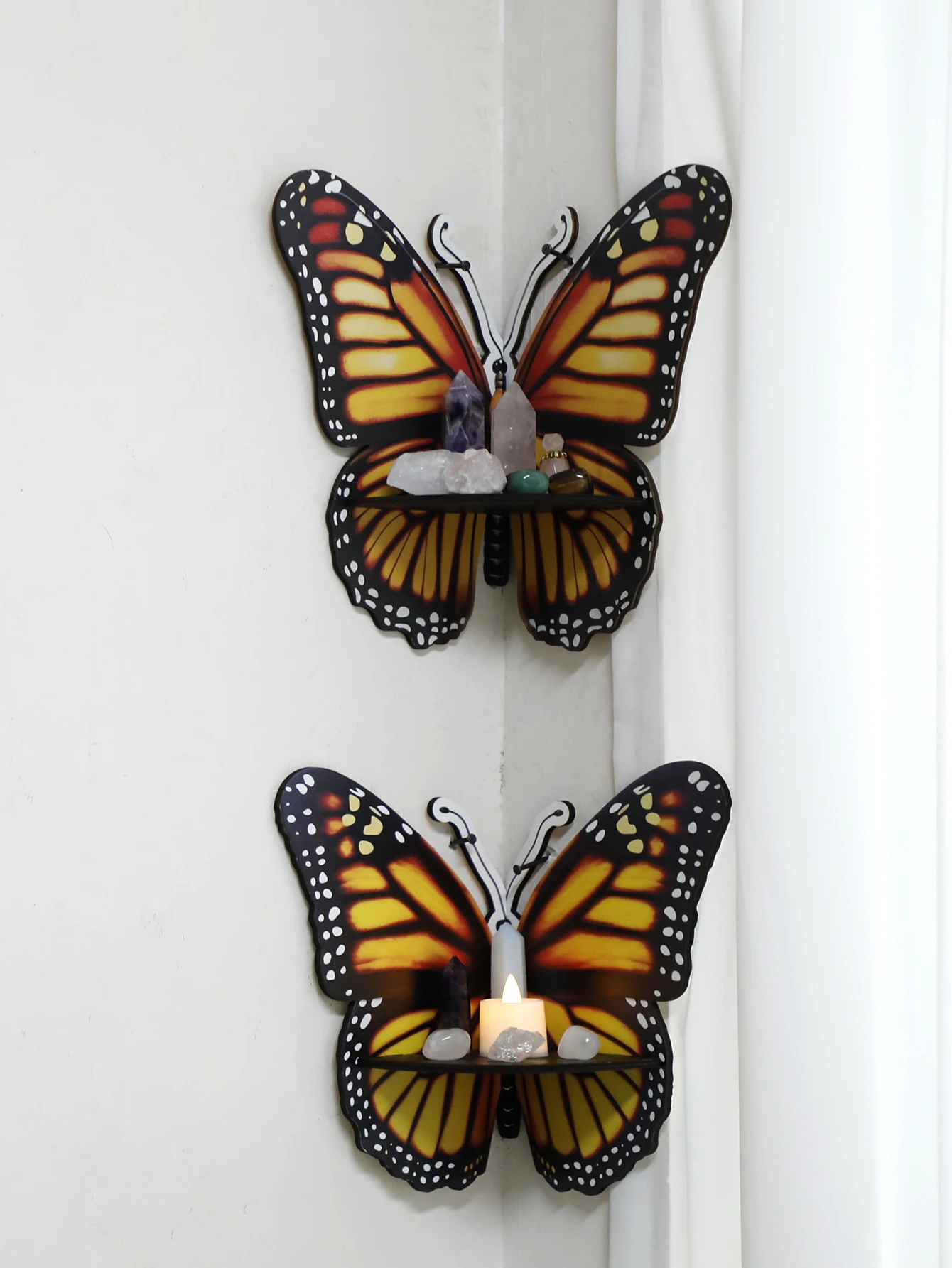 Three Color Butterfly Crystal  - Home Essentials Bathroom Rack 评论和价格