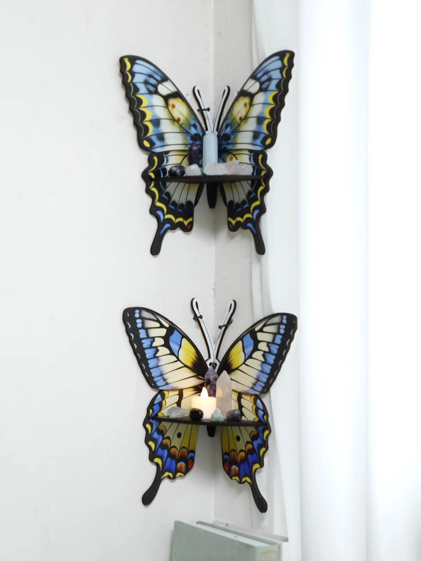 Three Color Butterfly Crystal  - Home Essentials Bathroom Rack 评论和价格