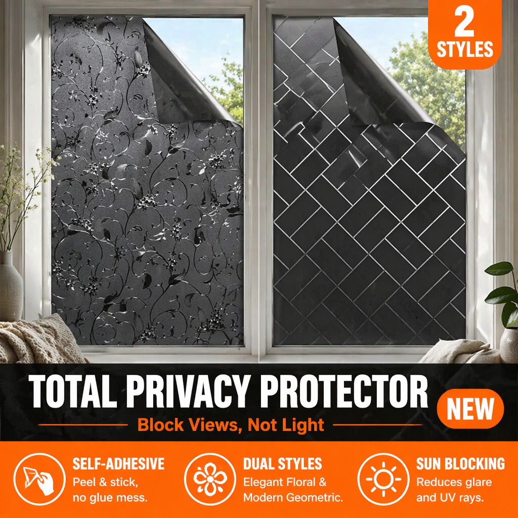 Privacy Blackout Window Film S - Home Bathroom Window Tint 评论和价格