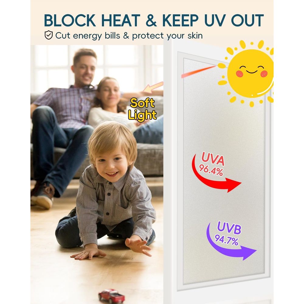 Rosted Glass Window Privacy Fi - Home Bathroom Window Tint 评论和价格