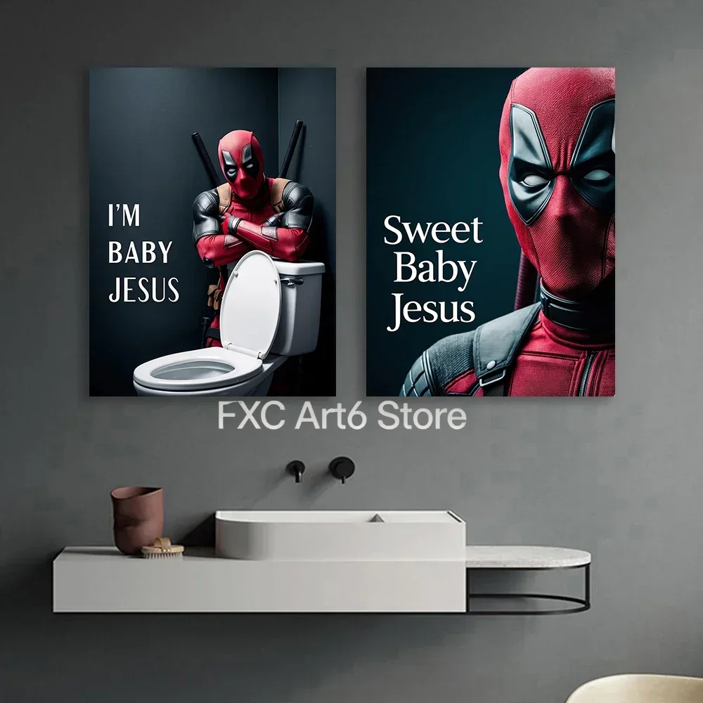 1PC  frameless Deadpool Funny  - Home Bathroom Toilet 评论和价格