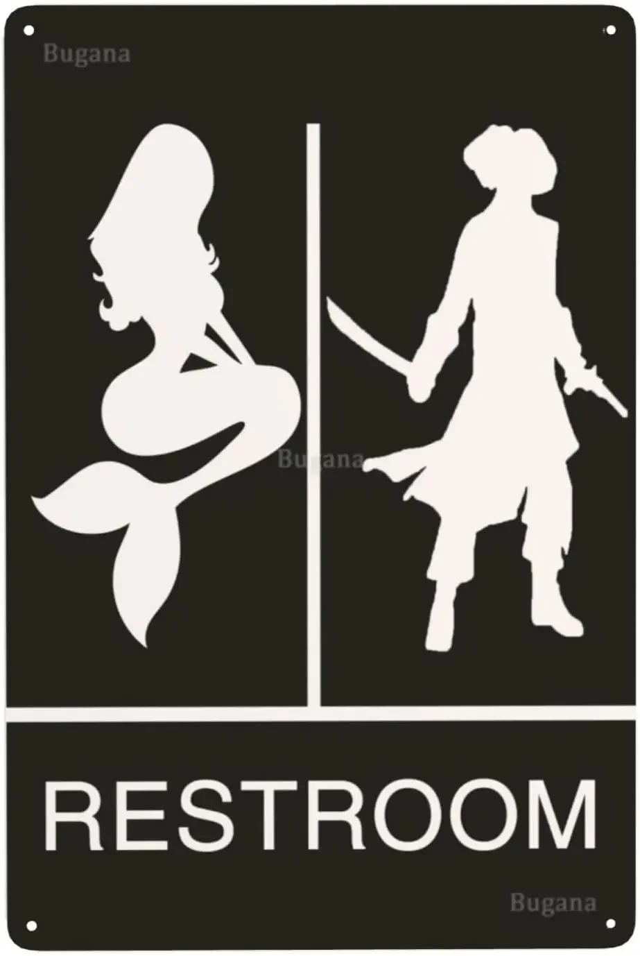 Mermaid Pirate Restroom Vintag - Home Bathroom Toilet 评论和价格
