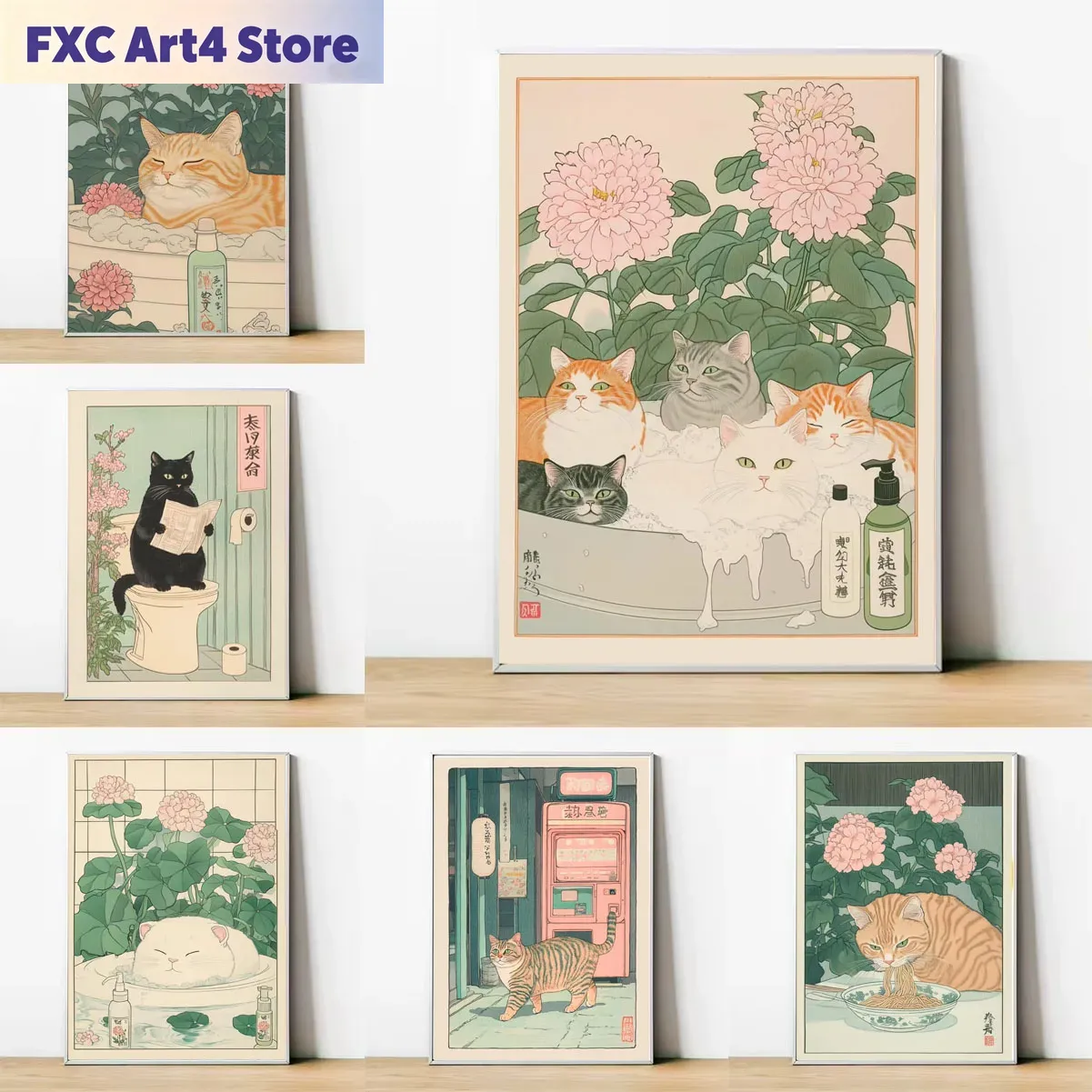 Frameless Cat in the Bathtub J - Home Bathroom Toilet 评论和价格