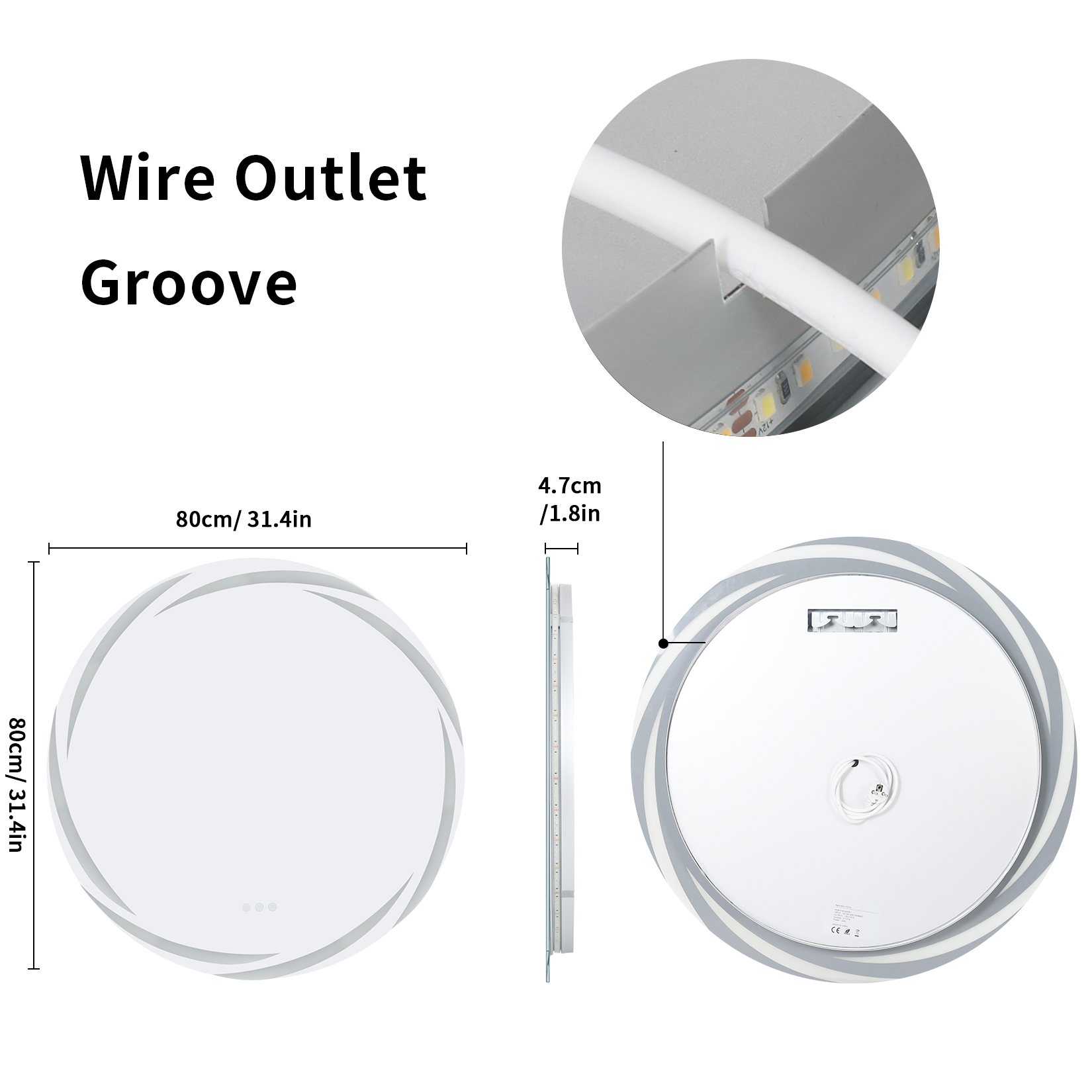 Anti-fog LED Bathroom Mirror C - Zara Home Bathroom 评论和价格