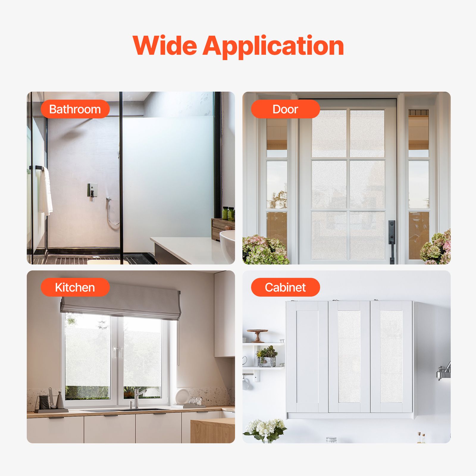 Window Privacy Film, Frosted G - Home Bathroom Window Tint 评论和价格