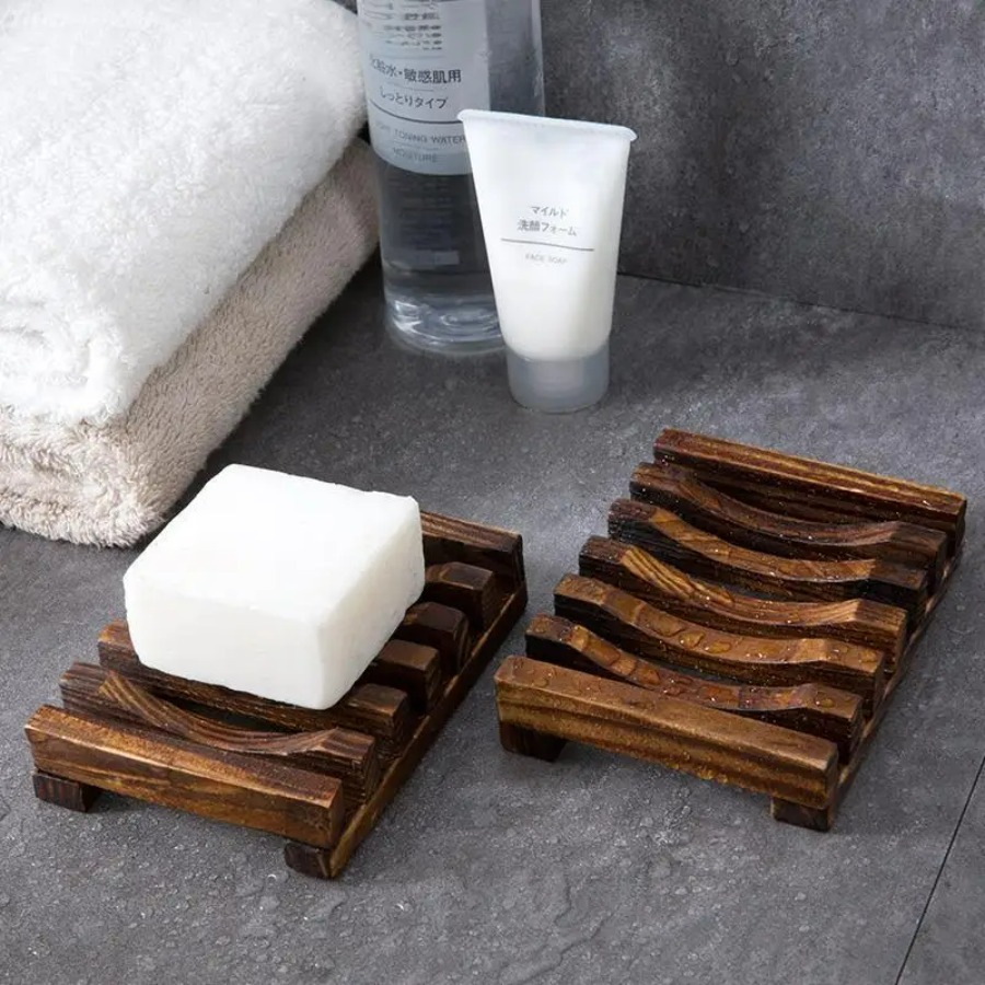 Natural Bamboo Soap Holder, Wo - Home Essentials Bathroom Rack 评论和价格