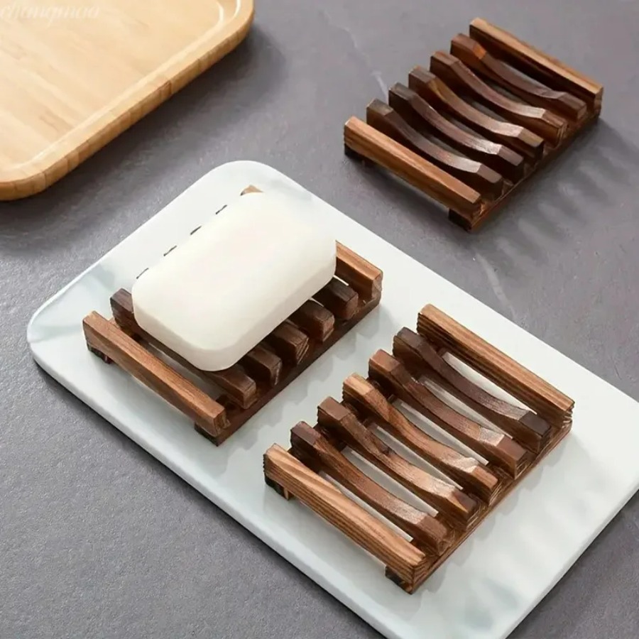Natural Bamboo Soap Holder, Wo - Home Essentials Bathroom Rack 评论和价格