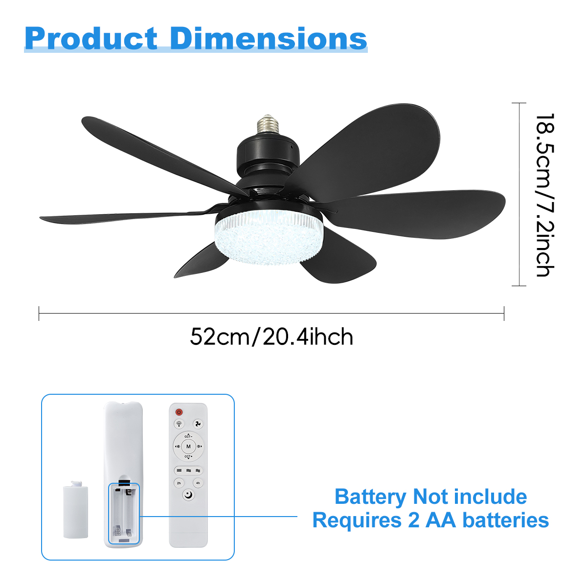 E27 Crystal Lampshade Ceiling  - Home Bathroom Fan 评论和价格