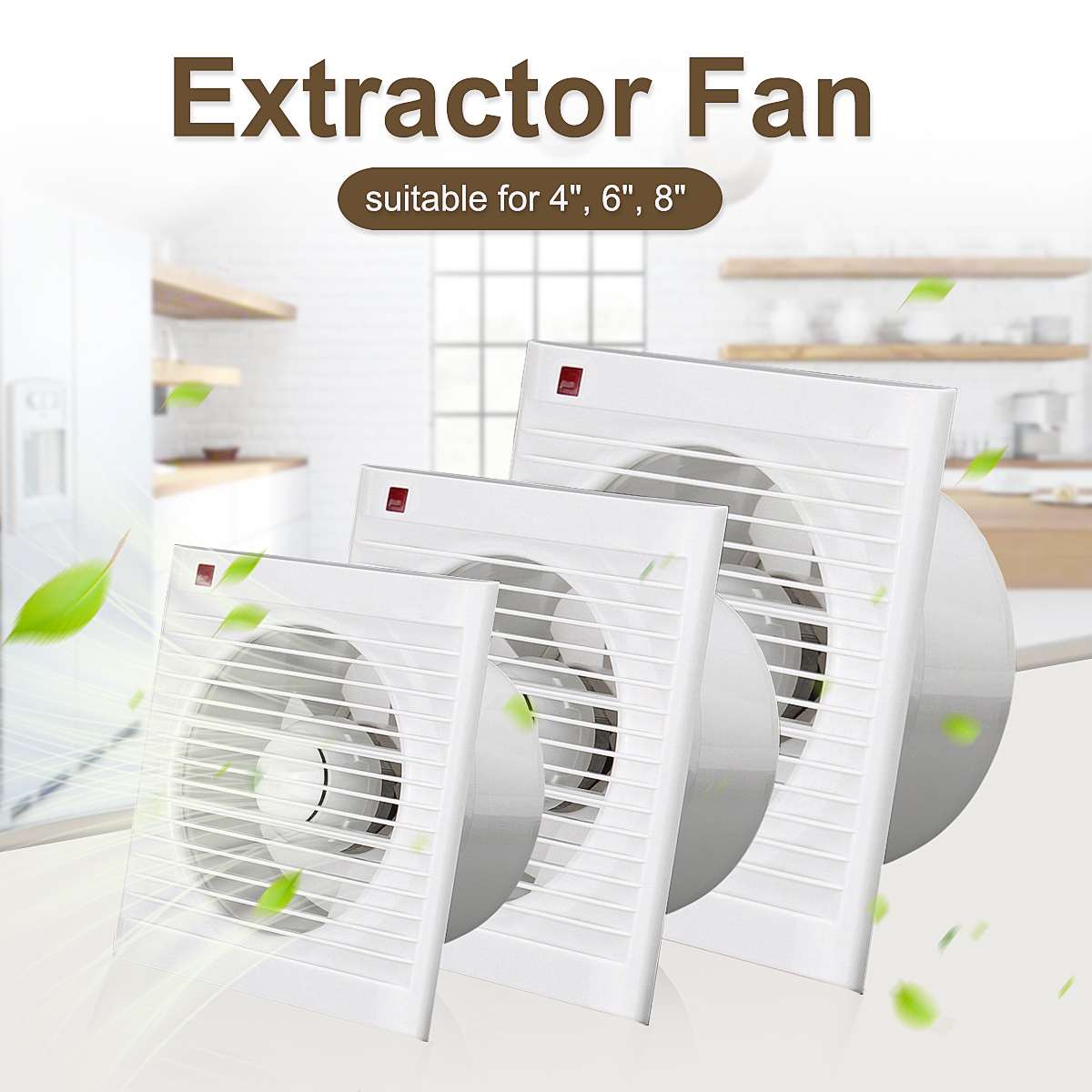4 Inch 6 Inch 8 Inch 220V Mute - Home Bathroom Fan 评论和价格